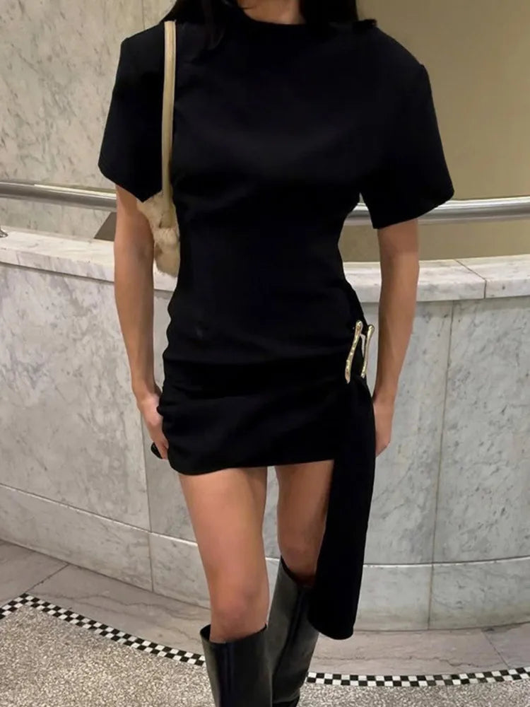 VESTIDO CORTO DE MANGA CORTA