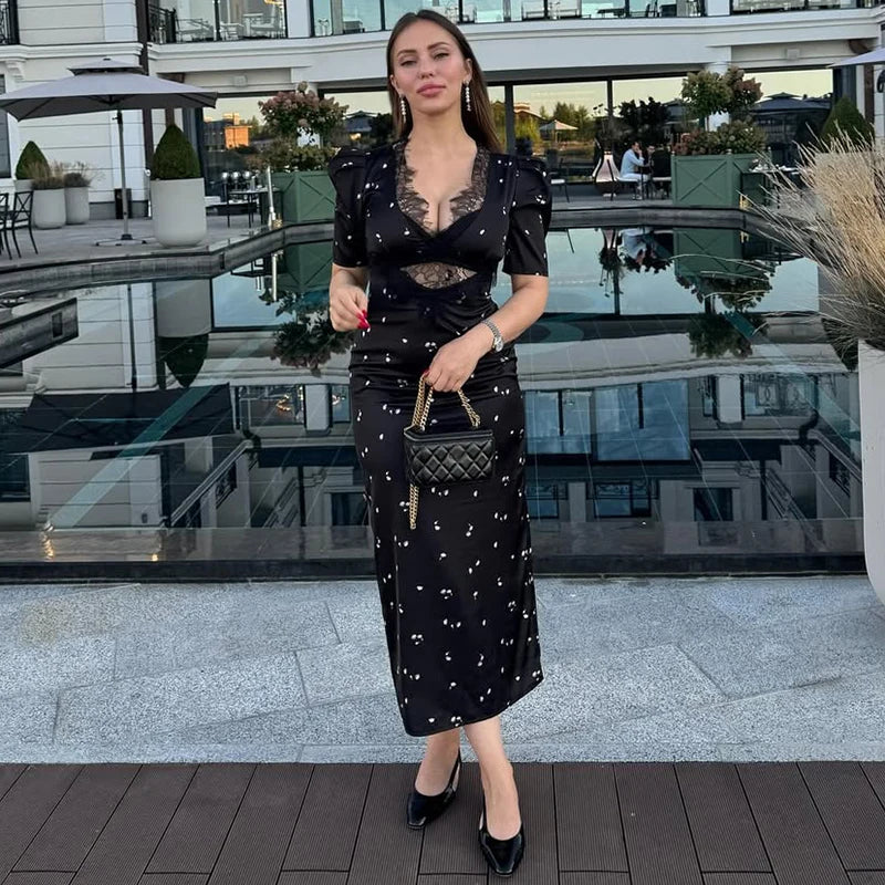 VESTIDO DE FIESTA DE ENCAJE