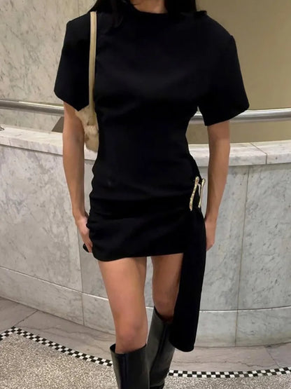 VESTIDO CORTO DE MANGA CORTA