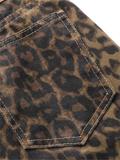 PANTALONES CON ESTAMPADO DE LEOPARDO