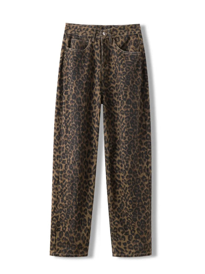 PANTALONES CON ESTAMPADO DE LEOPARDO