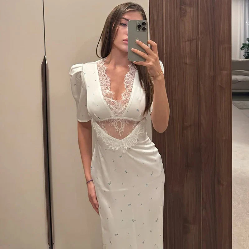 VESTIDO DE FIESTA DE ENCAJE