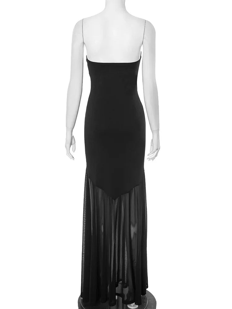 VESTIDO LARGO SIN TIRANTES